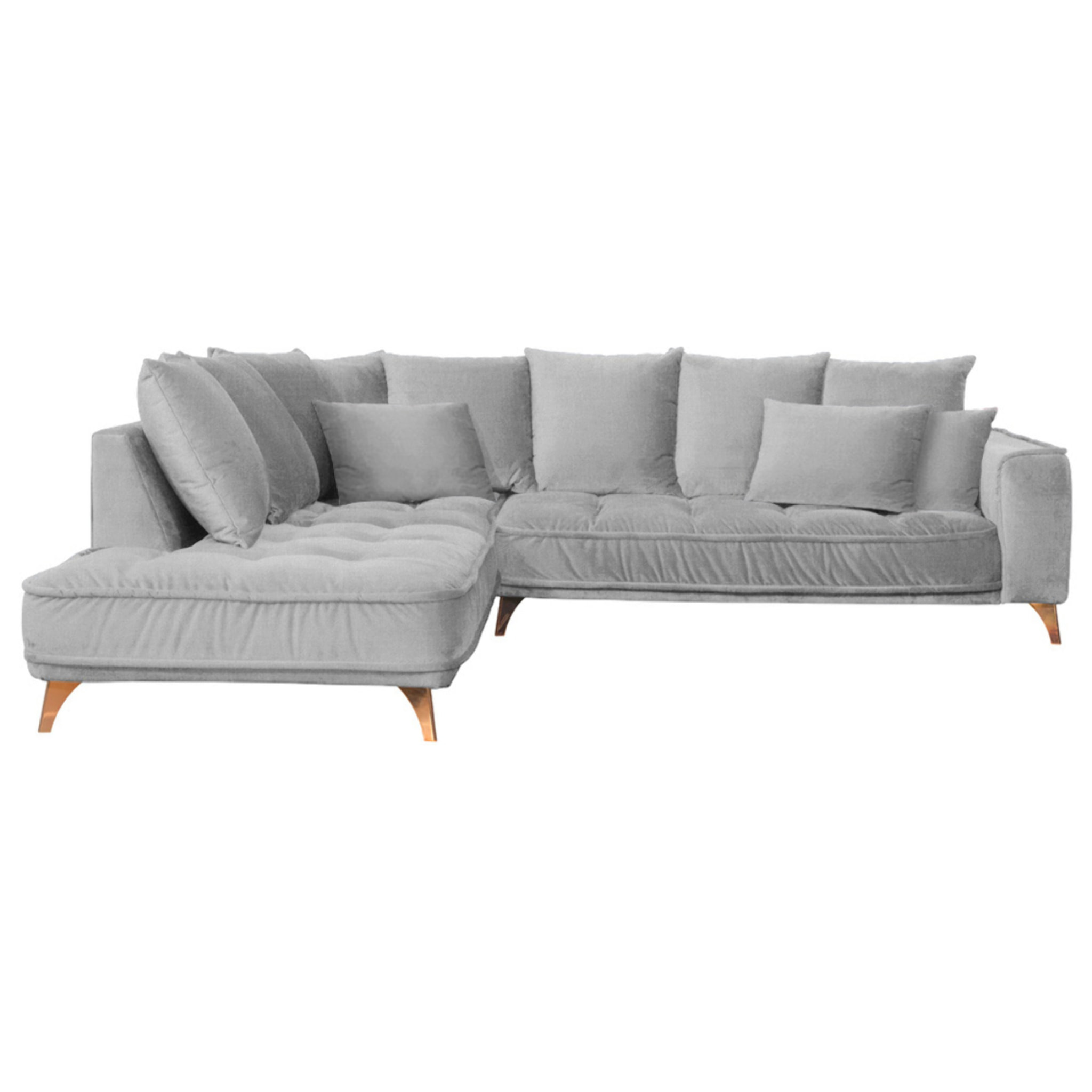 Canapé d'Angle Gauche Tissu Altamo, 4 Places, Housse Déhoussable, Style Scandinave