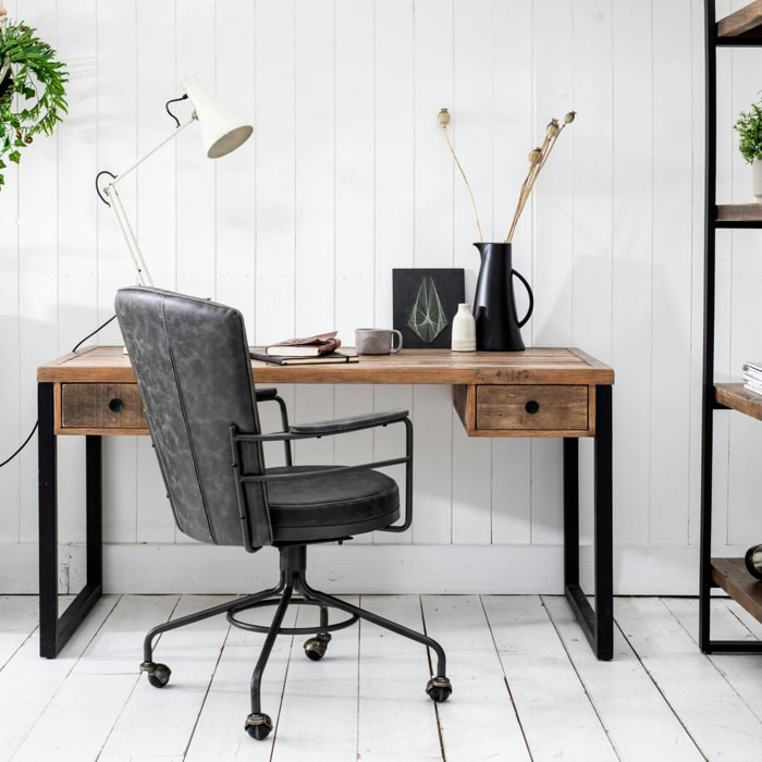 Chaise de bureau industrielle grise BRISBANE