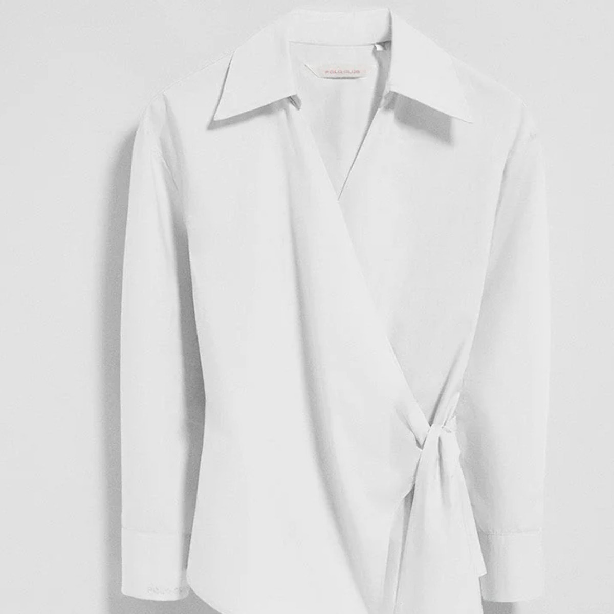 Camisa cruzada blanca megan con detalles Polo Club