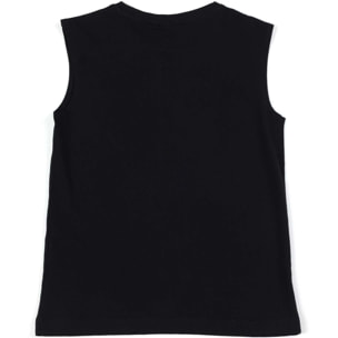 T-shirt smanicata da bambino in cotone Leone Basic