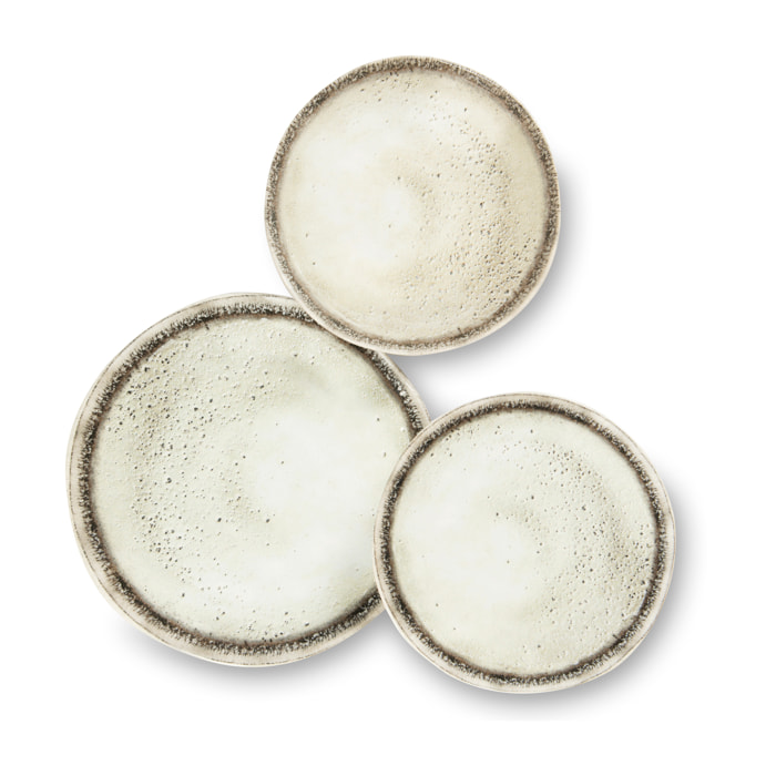 Servizio piatti 12 pezzi Excelsa Afrodite, ceramica, effetto reattivo, multicolore