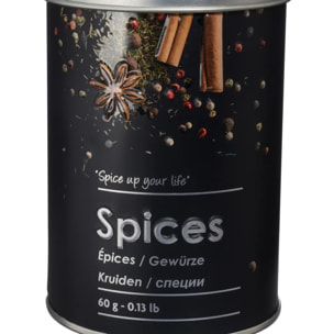 Boîte à épices 60g métal "Black Edition" noir