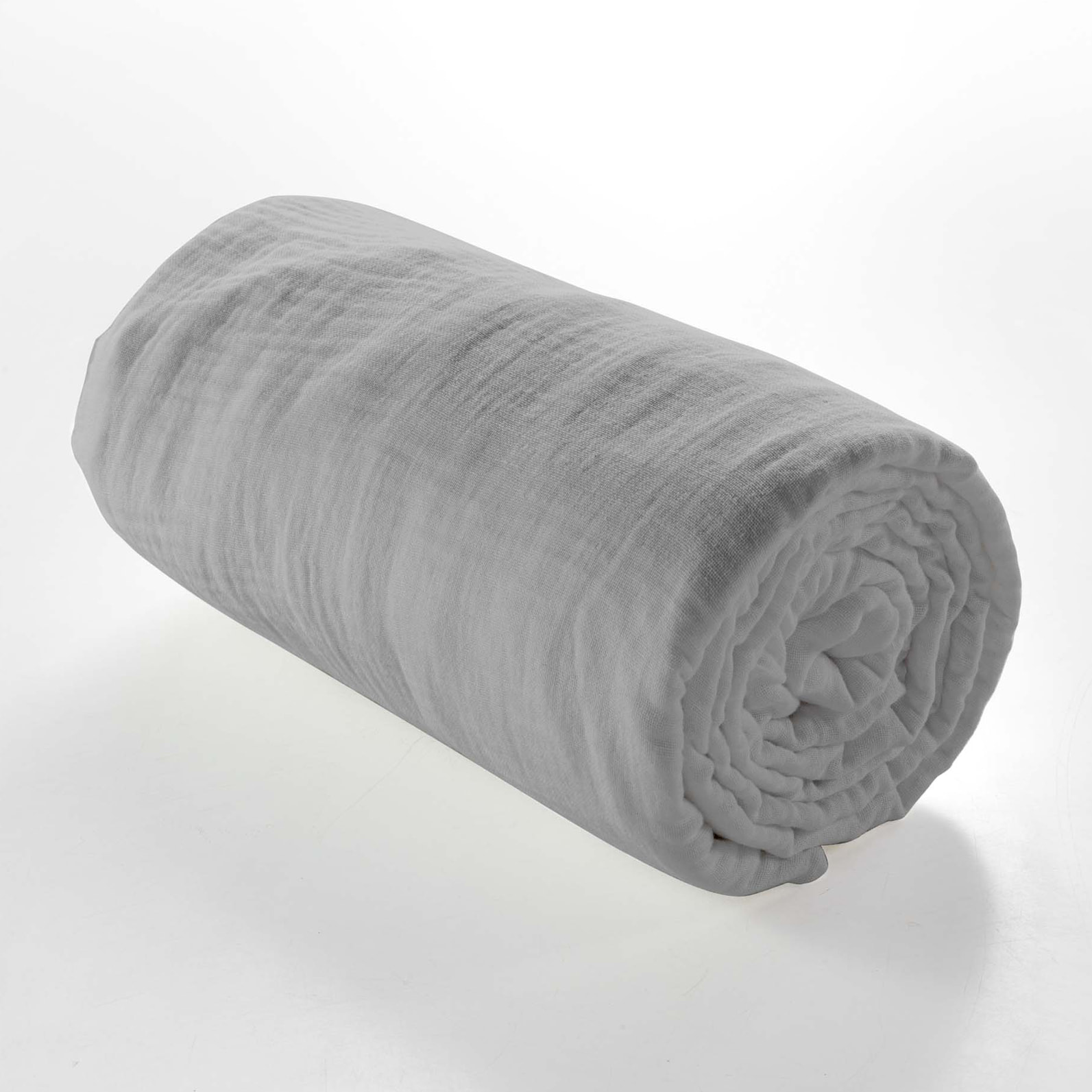 Drap Housse en gaze de coton - Gris