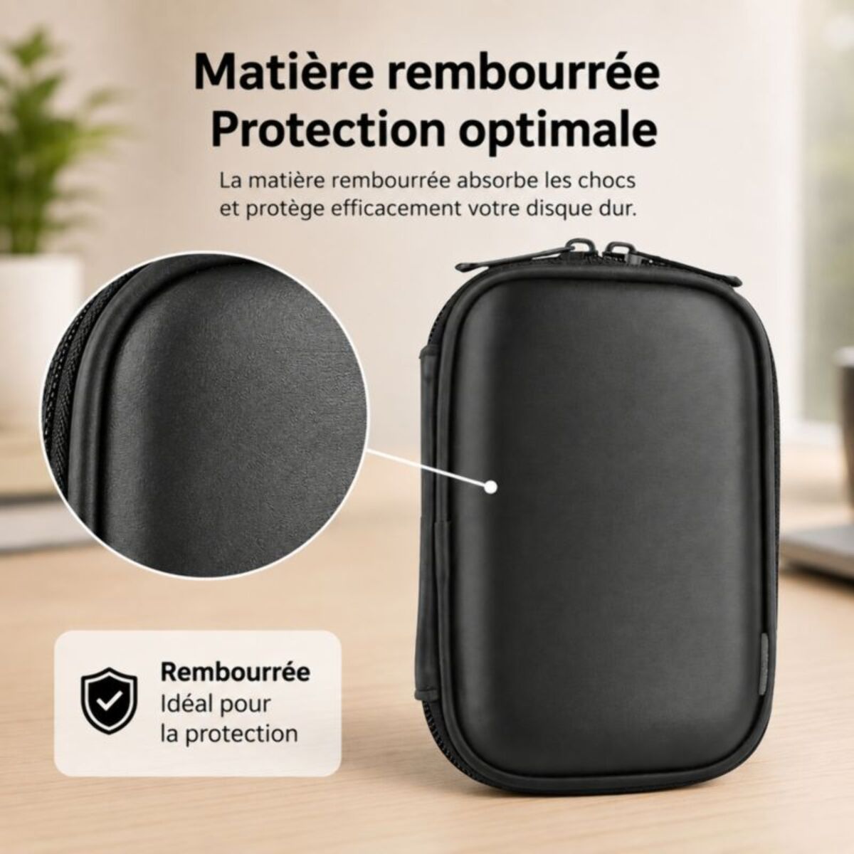Housse ESSENTIELB disque dur rigide 2.5'' alu noir brosse