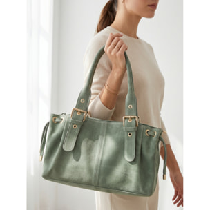 Borsa a mano da donna Made in Italy - Modello Lumena Lux - 100% pelle - 20.0 x 21.0 x 33.0 cm