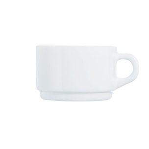 6 tasses blanches 28cl Empilable - Luminarc