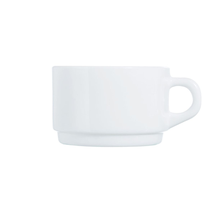 6 tasses blanches 28cl Empilable - Luminarc