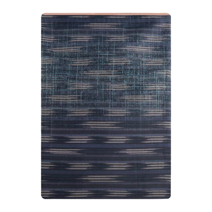 Drap plat satin de coton imprimé orange marine Mist nocturne