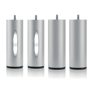 Pied de lit lumineux gris | Metal | Hauteur 16 cm