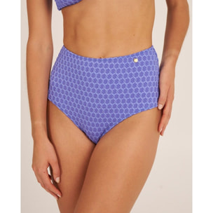 Braga de bikini alta en tejido jacquard