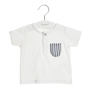 T-Shirt in Jersey e Misto Lino