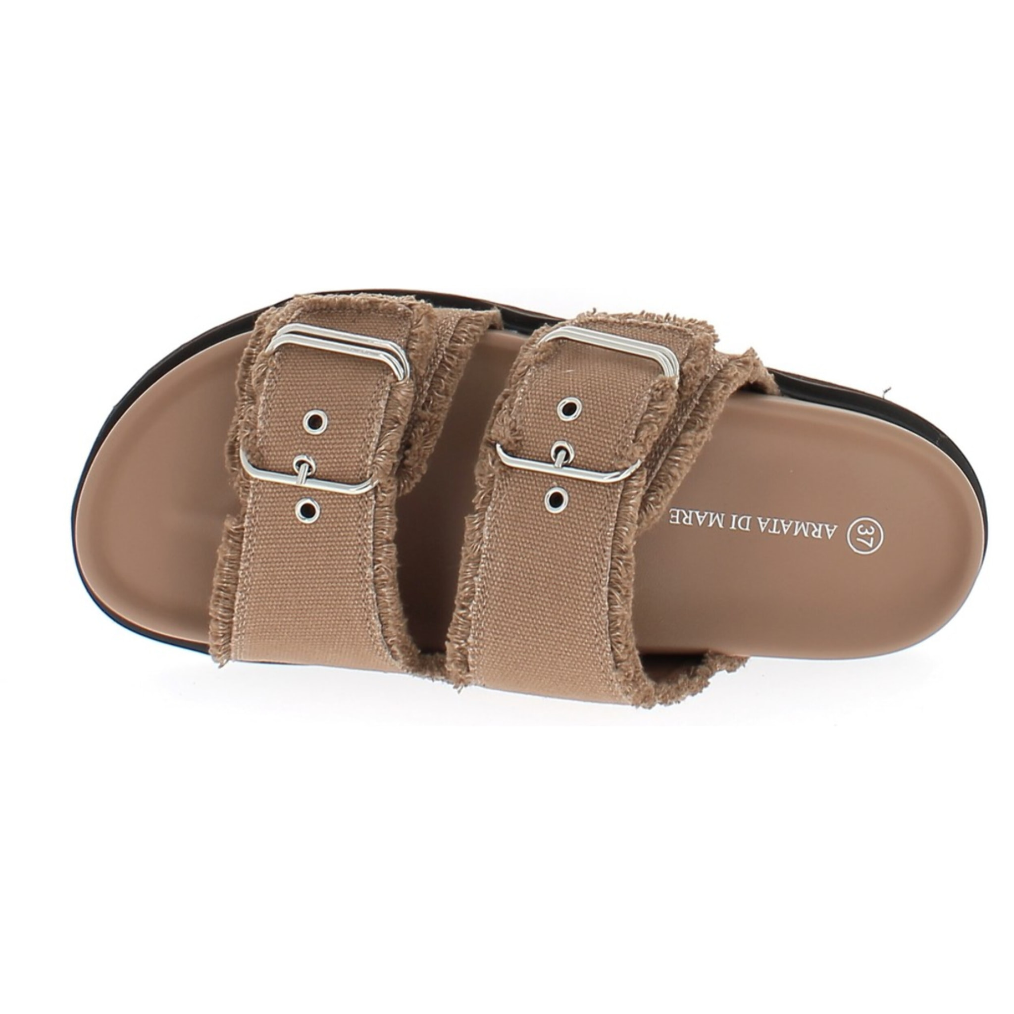 Armata di Mare Scarpe Donna Ciabatte con Doppia Fibbia AMD S61H39 Burro