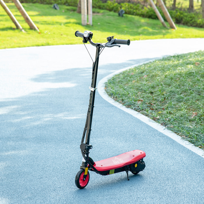 Trottinette électrique 120 W pliable pour enfant 7-14 ans 12 Km/h max. autonomie 10 Km max. rouge