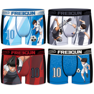 Set 4pcs Calzoncillo Boxer Captain Tsubasa (Súper Campeones: Oliver y Benji) - modelos Oliver Atom / Tsubasa Ozora & Kojiro Hyuga / Mark Lenders -  mi