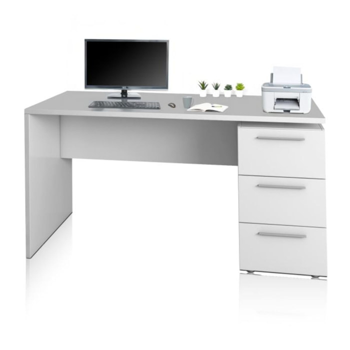 Mesa de escritorio Sasha Blanco Artik (Blanco Mate)