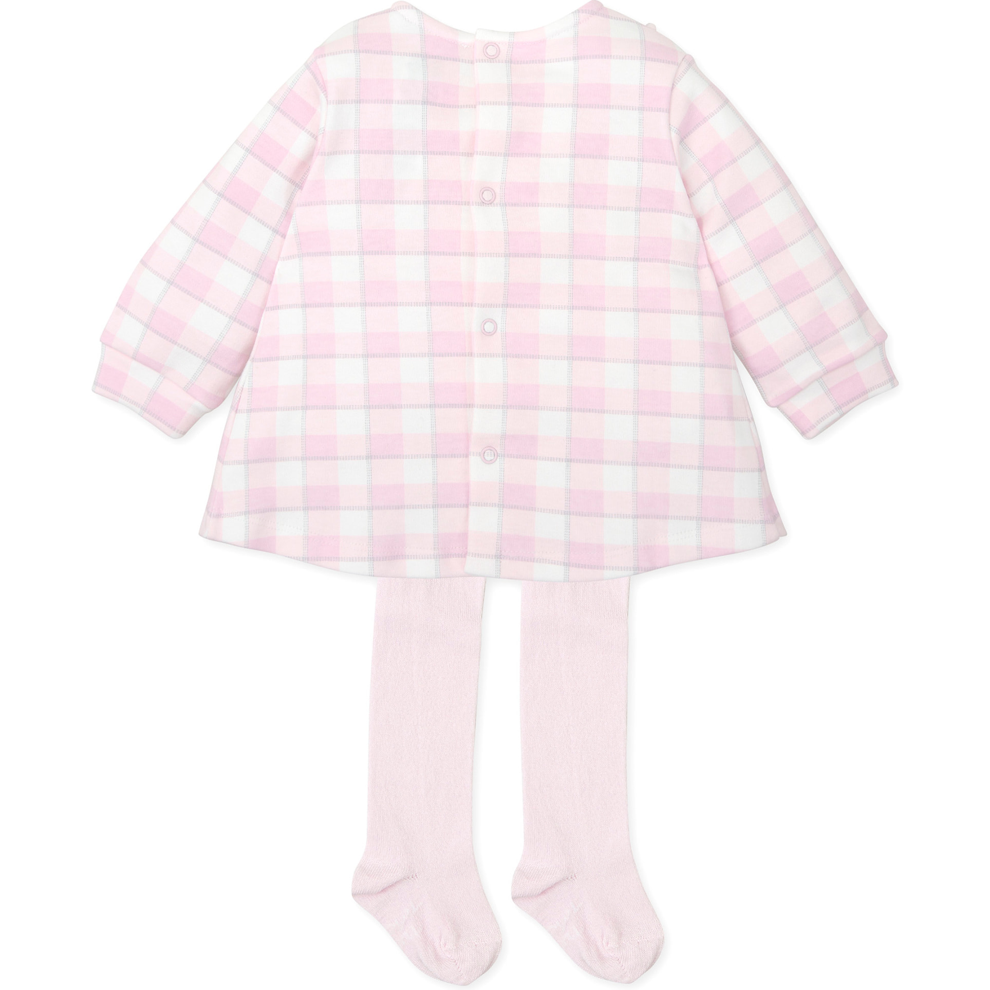 Vestido con leotardos . - Rosa