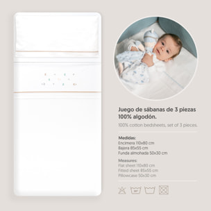 Triptico Minicuna Estrella Luna Multicolor Bco/Beig
