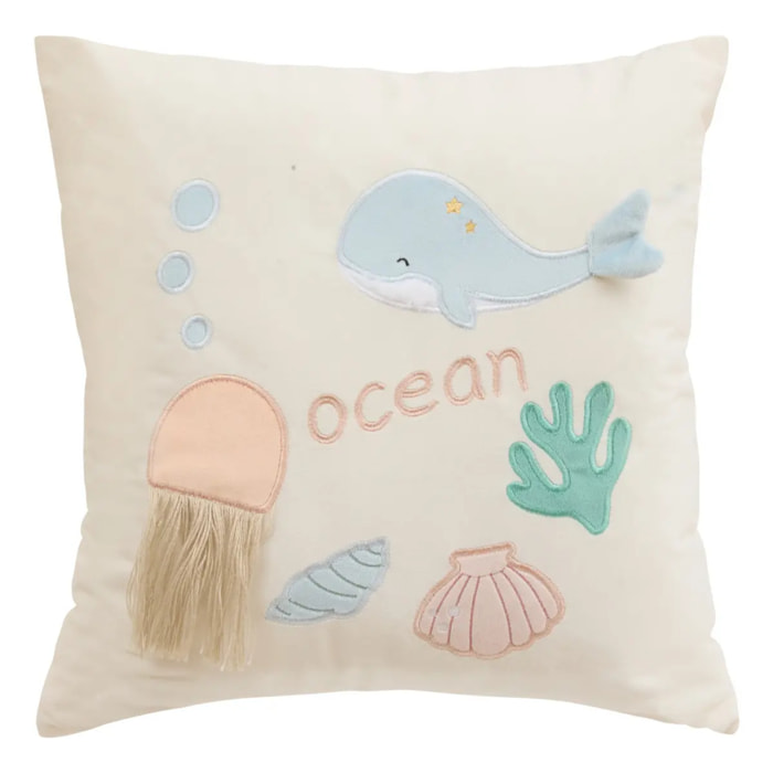 Coussin Enfant Orta 40x40 cm Beige Ocean