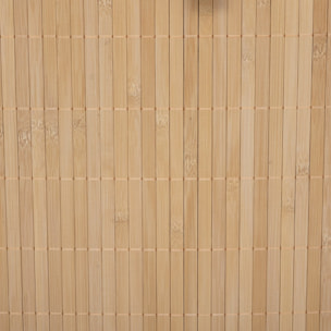 Panier à linge double 100L en bambou - Marron Clair