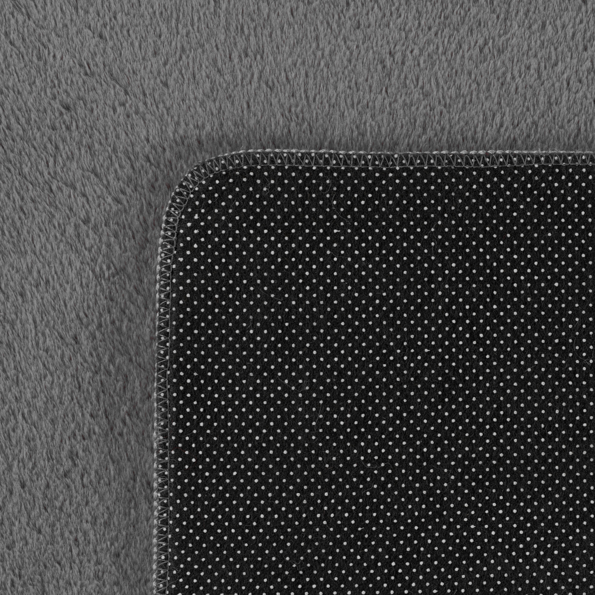 ALBA - Tapis doux gris à poils courts