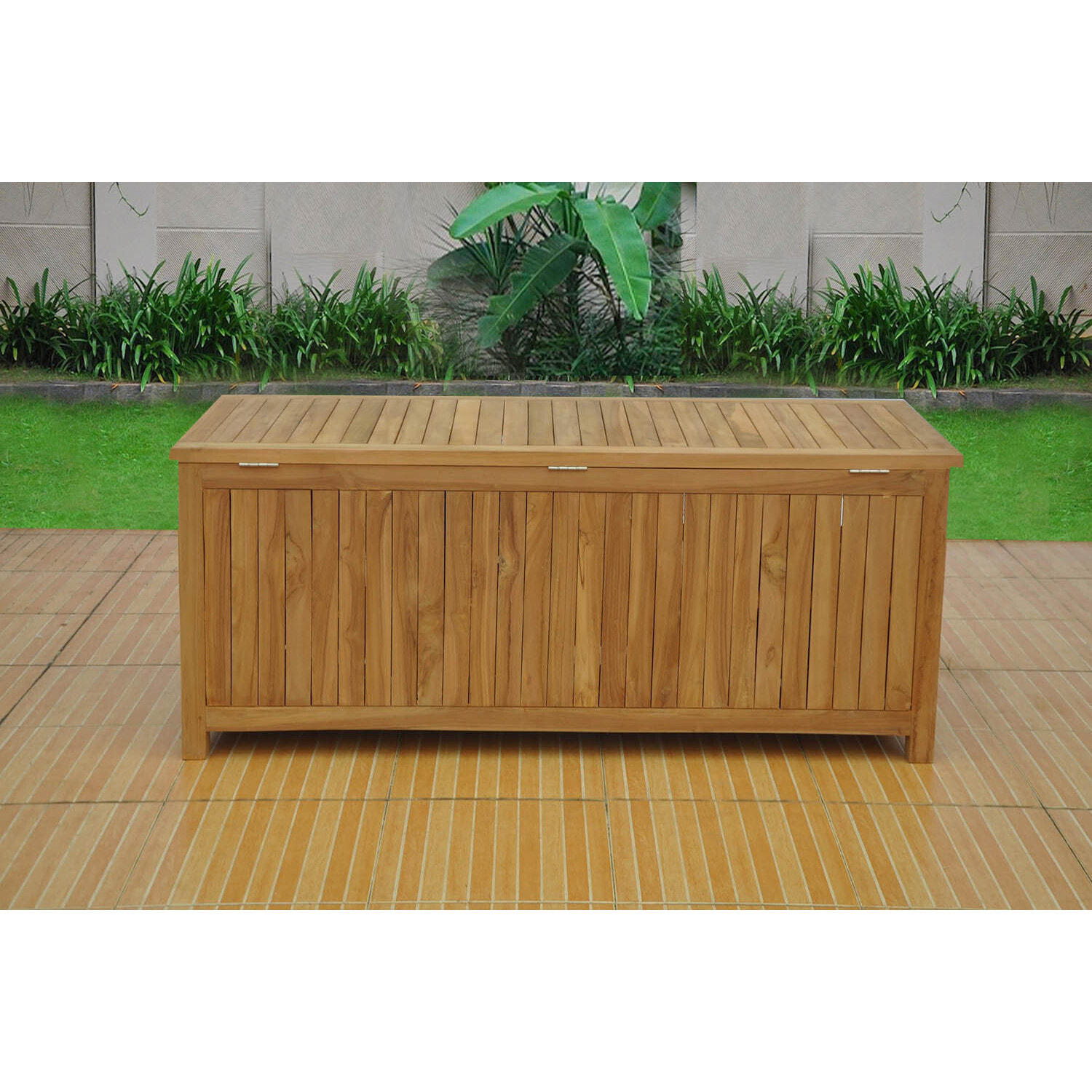 Coffre de rangement teck ELVI