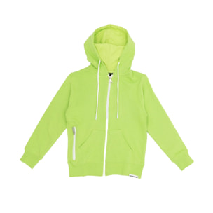 Felpa da bambino con cappuccio e zip Fight Fluo