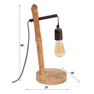 Lampe décorative pied bambou LUCKNOW