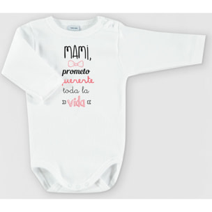 Body bebé manga larga personalizado frases