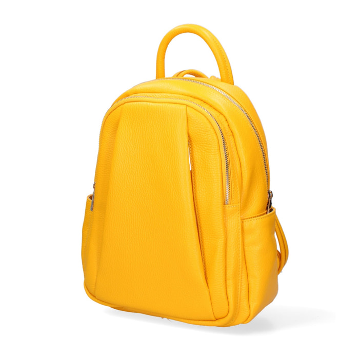 Zaino da donna in pelle Made in Italy - Modello Ísara - Casual - 26.0 x 31.0 x 11.0 cm