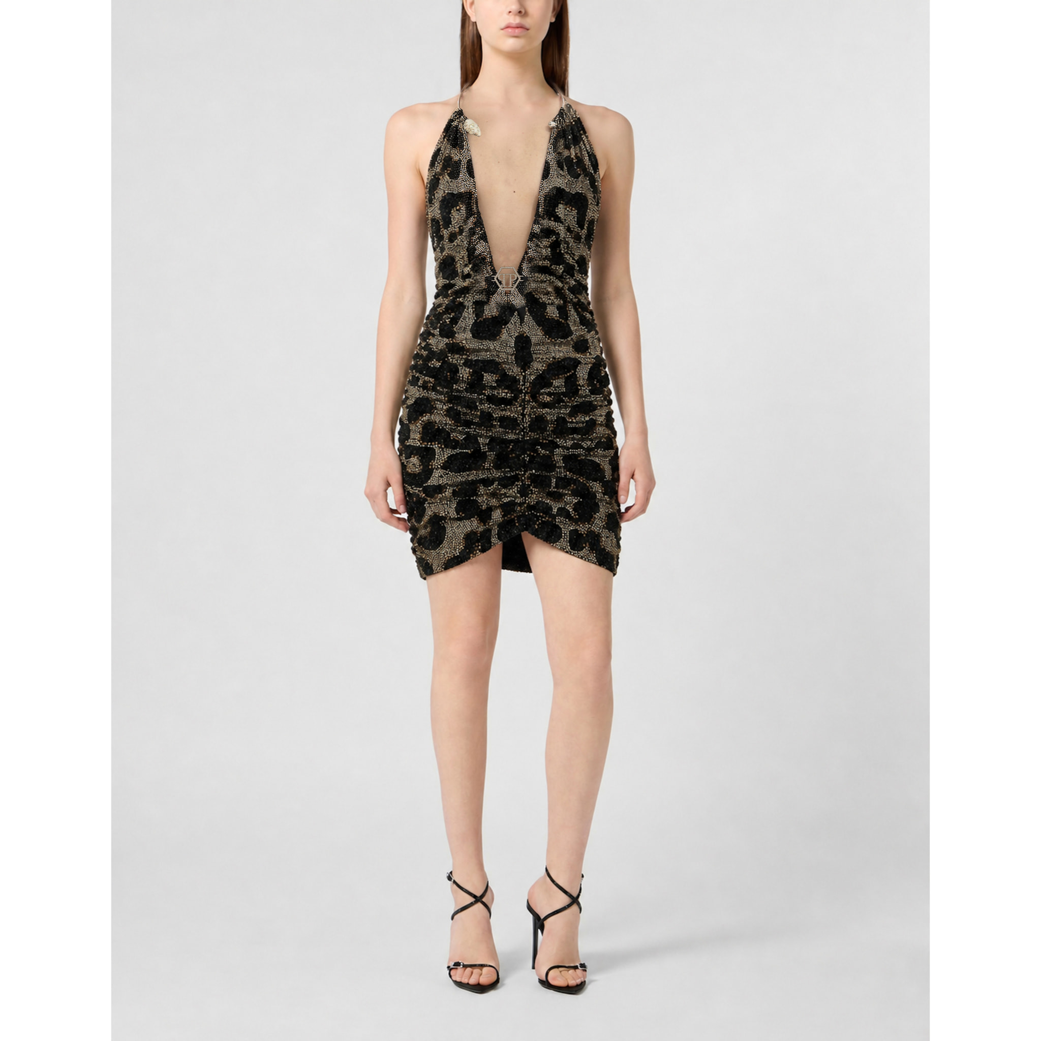 PHILIPP PLEIN Vestido corto LEOPARD