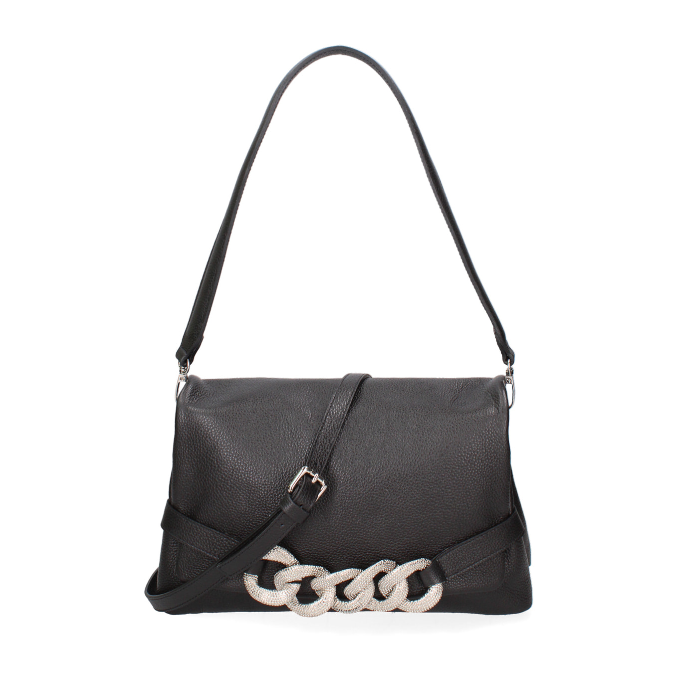 Borsa a spalla da donna In Vera pelle Made in Italy 27x17x11 cm