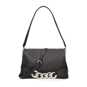 Borsa a spalla da donna In Vera pelle Made in Italy 27x17x11 cm