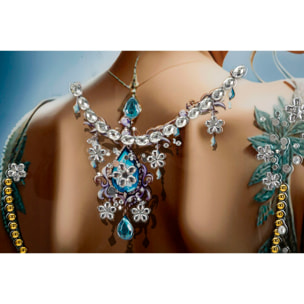 DIPINTO SU TELA LACCATO ISABEL C/CORNICE -A- CM 72X4X102