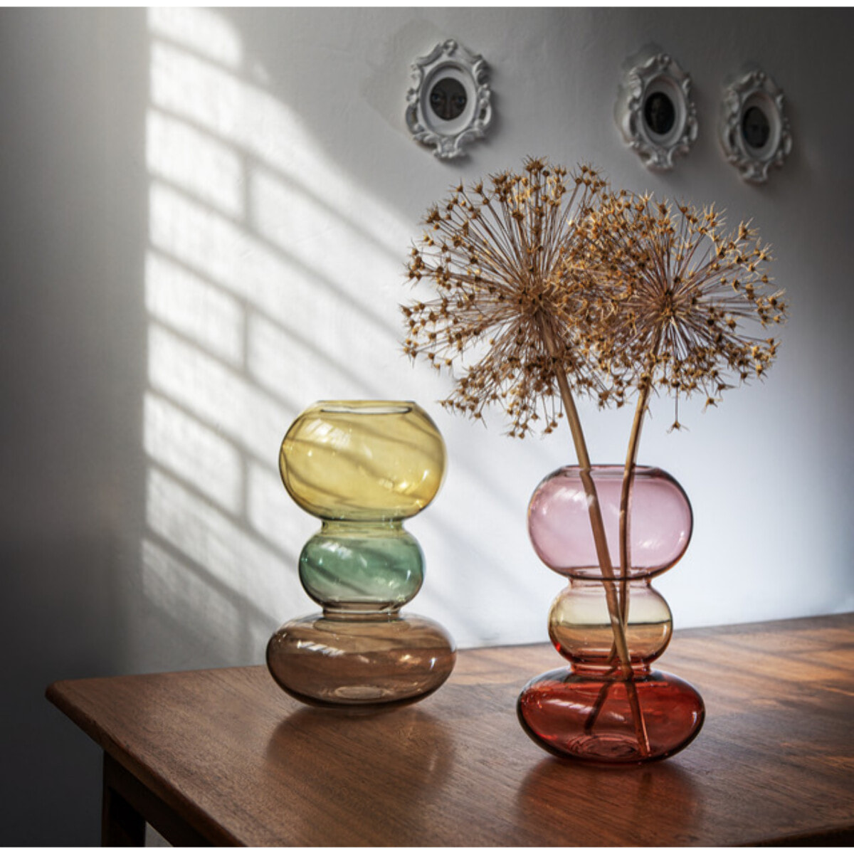 Vaso tondo Rainbow in vetro