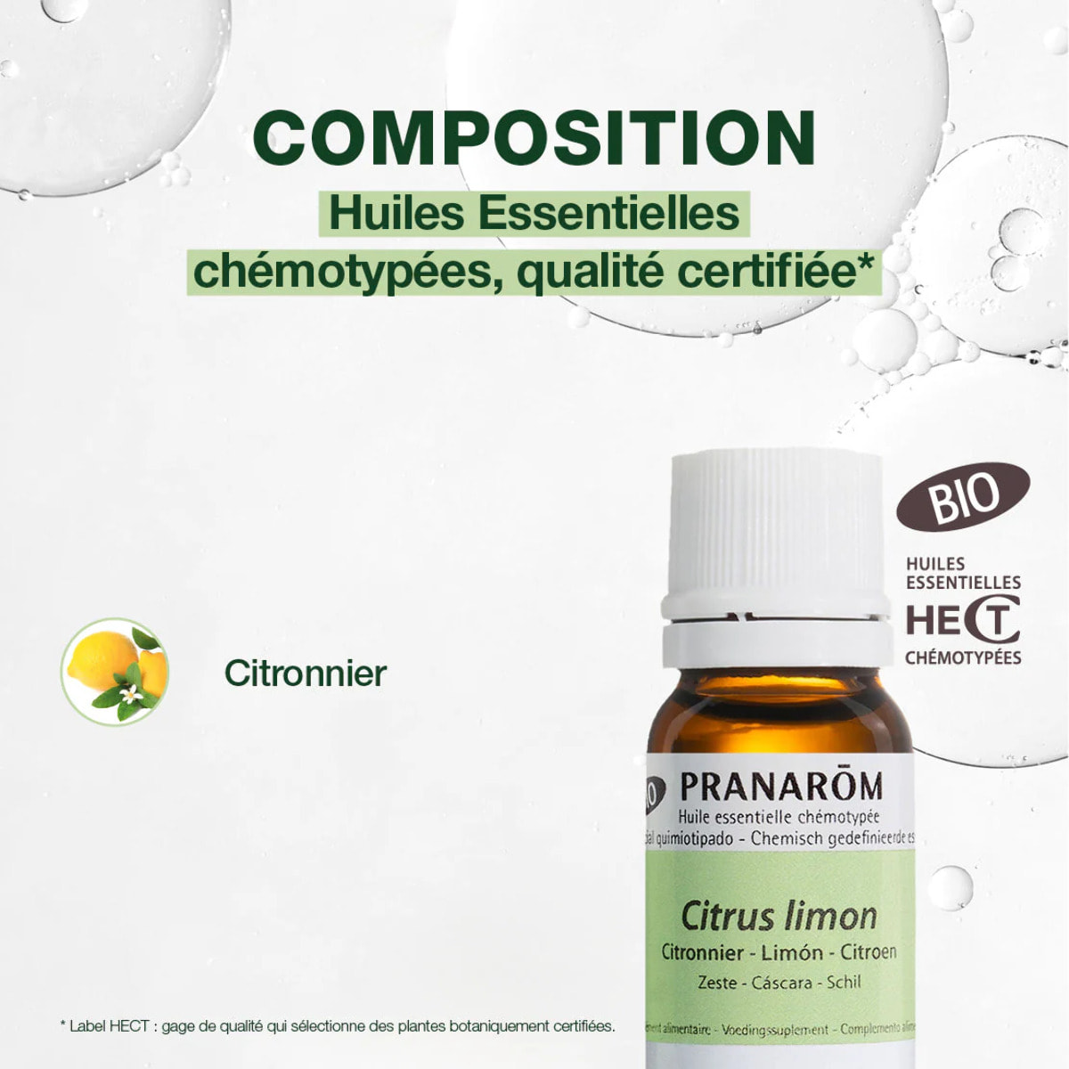 Pranarom - Huile Essentielle de Citronnier - Bio - 10 ml