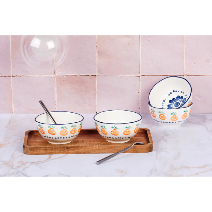 Bol NAPOLI Ø12cm - 4 pièces - Agrume