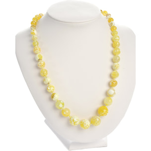 J-Line Collier Agate Facet Rond Jaune