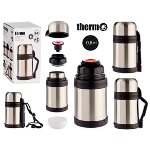 DAM DIGA THERMOS IN ACCIAIO INOX 800ML 10,7x12x20,5 Cm. Grigio