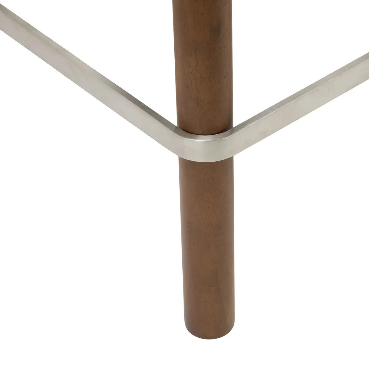 Tabouret de bar Noali carré H.104,5cm beige noyer