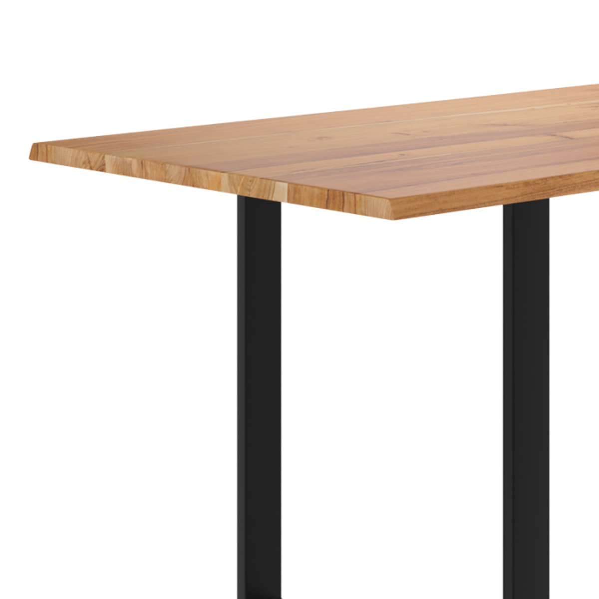 Table rectangulaire 8 personnes en bois d'acacia et métal  220 cm - Joko