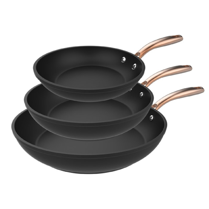 Cecotec Set de sartenes Set de Sartenes Polka Fantasy 20-24-28 Bucket Set Golden