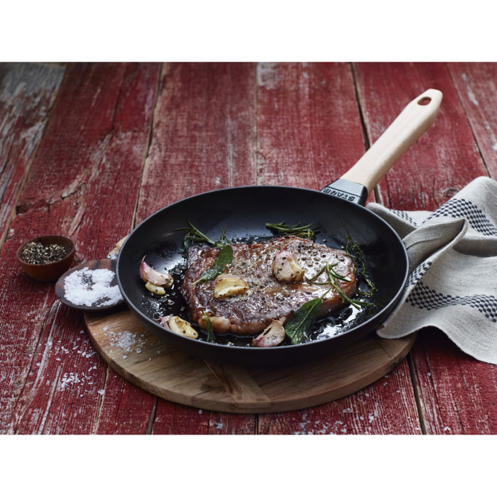 STAUB Poêle en Fonte Staub, Ø 28 cm, Noir Mat