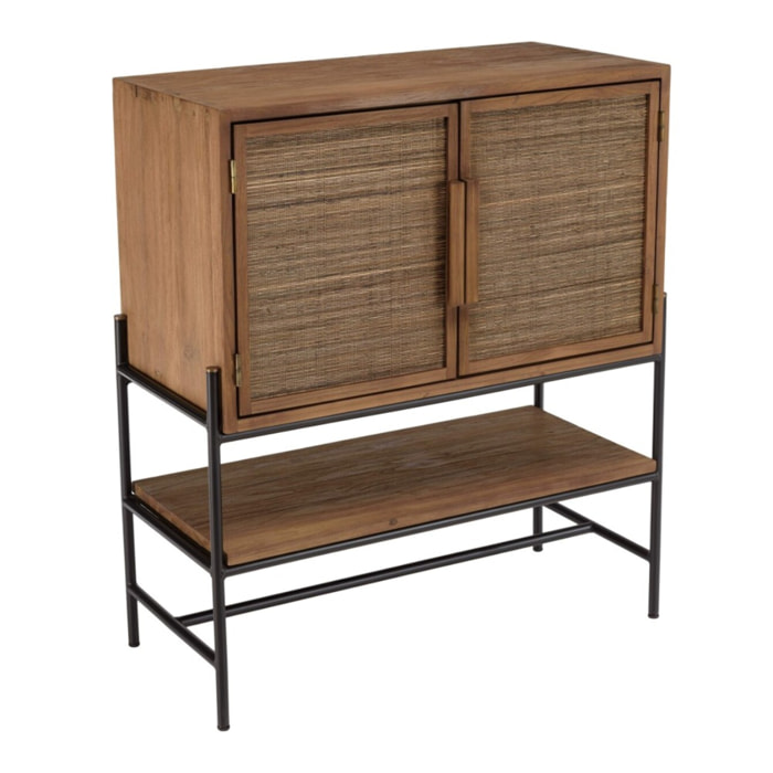 SIXTINE - Buffet 2 portes en bois de teck recyclé