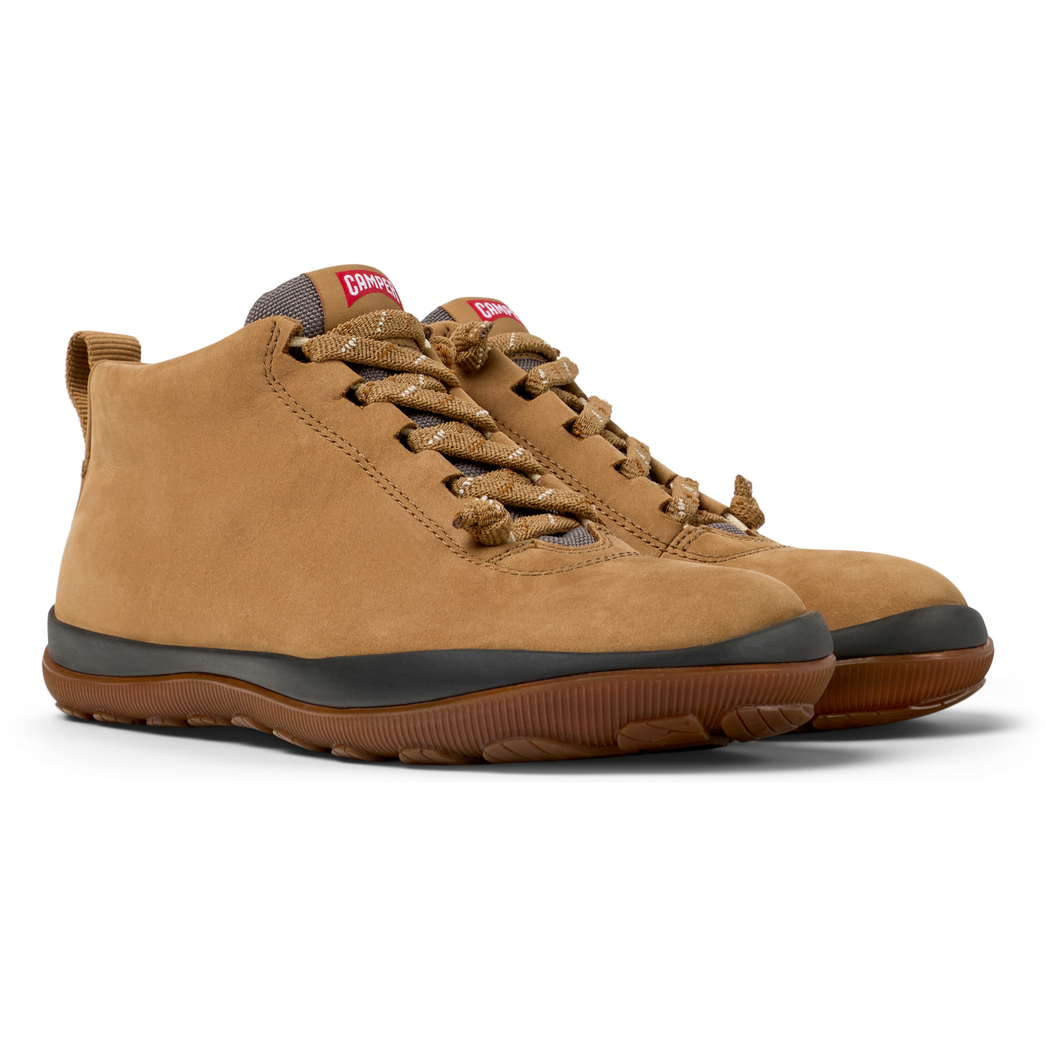 Botines - CAMPER Peu Pista GM - Marron - Cuero Nubuck