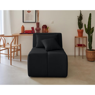 Caracas - module d'assise sans accoudoirs - en tissu - Noir