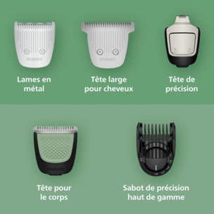 Tondeuse multi usages PHILIPS MG9557/15 Series 9000, 27 hauteurs de coupe, précision 0,2 mm, autonomie 120 mn