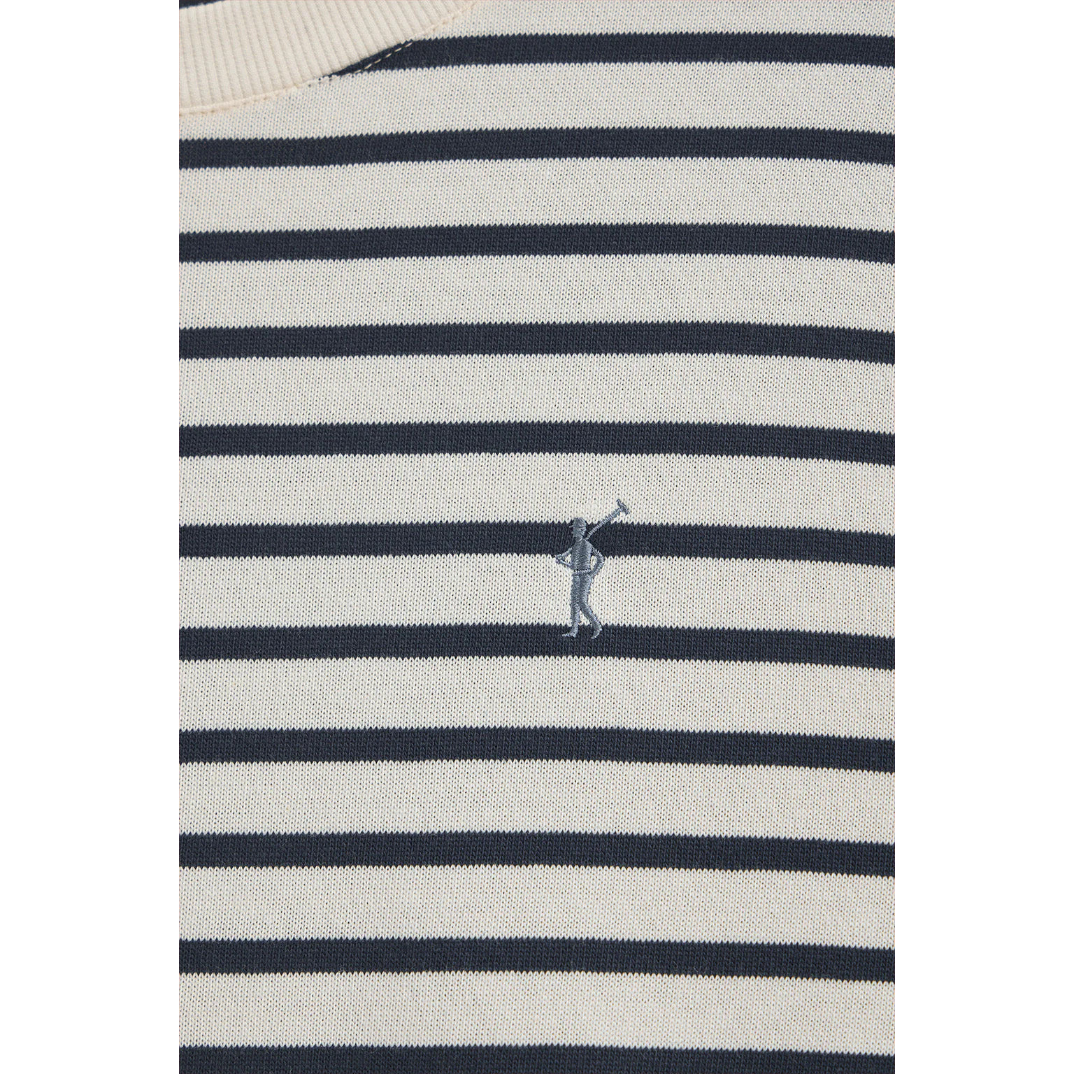 Camiseta a color crudo y azul marino con logo bordado Rigby Go
