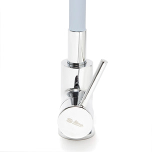 mitigeur cuisine à mémoire de forme, 2 types de jet mousseur ou douchette, courbe en silicone gris (SIKOBSLPRO290S2F)