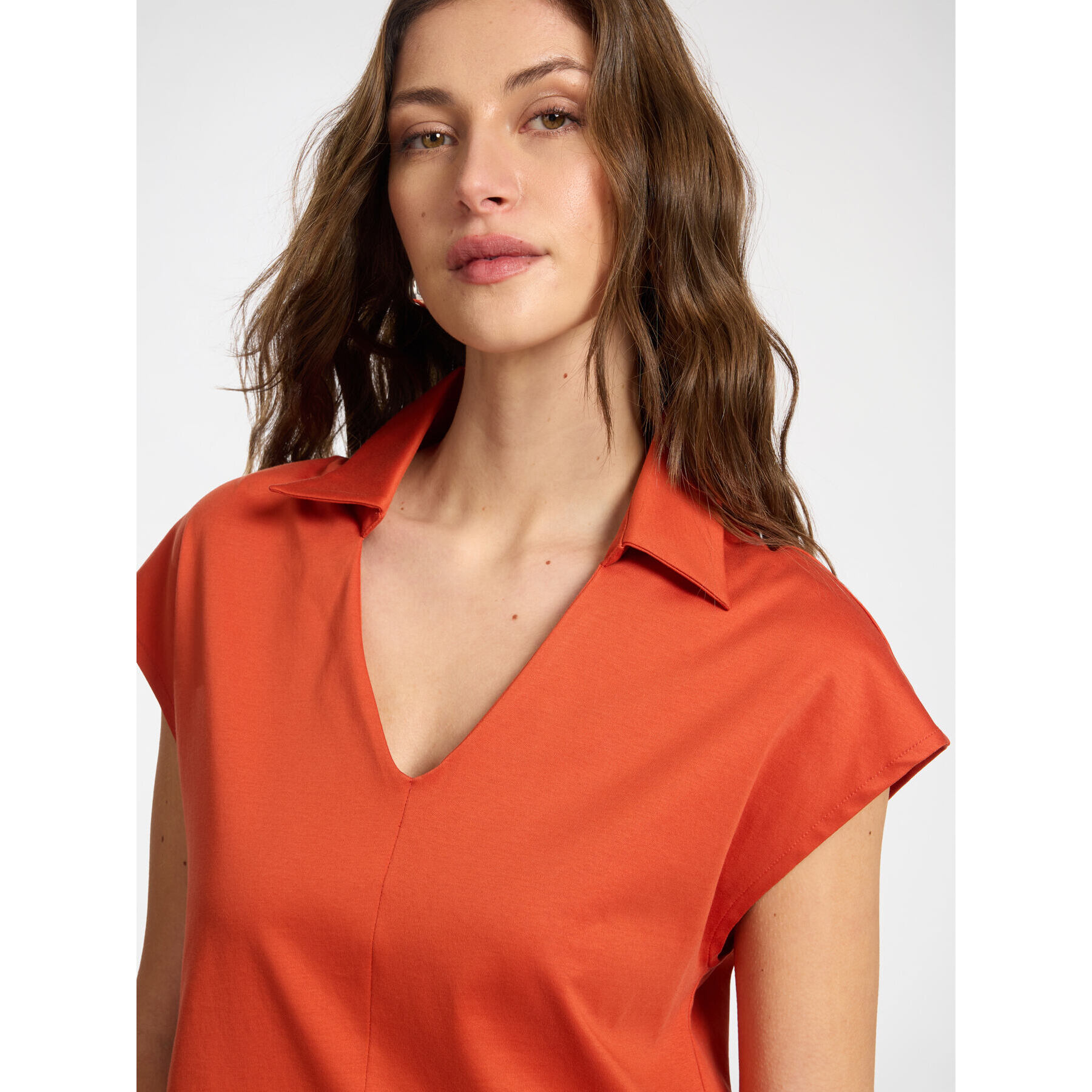 Elena Mirò - Camiseta con cuello - Naranja sol