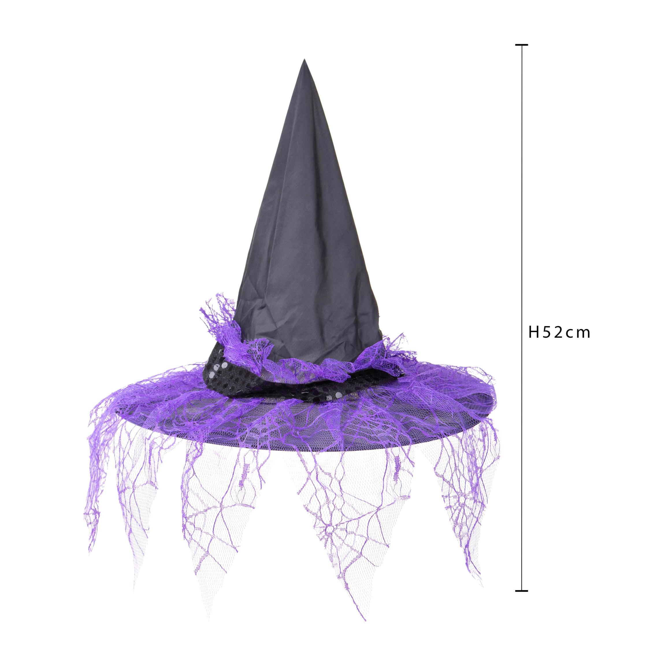 Cappello Strega 52 Cm - Pezzi 6 - 35X52X35cm - Colore: Rosa - Bianchi Dino - Halloween, Streghe